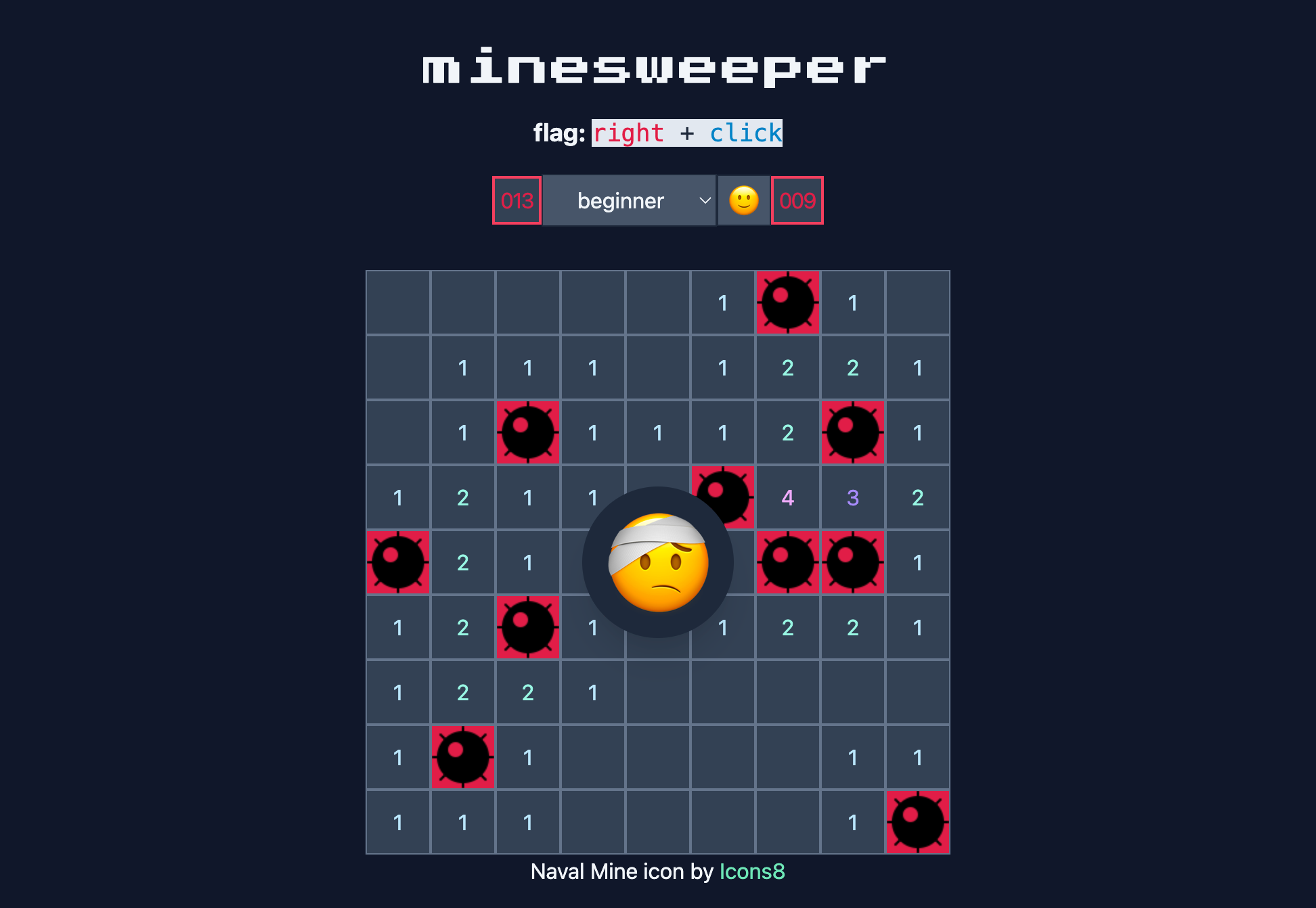 Minesweeper screenshot